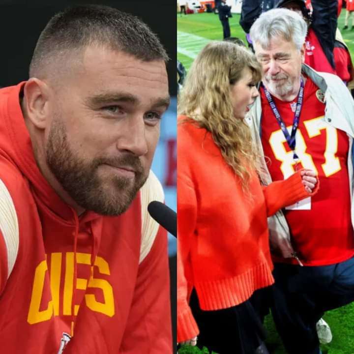 Ed Kelce, Travis Kelce and Taylor Swift 