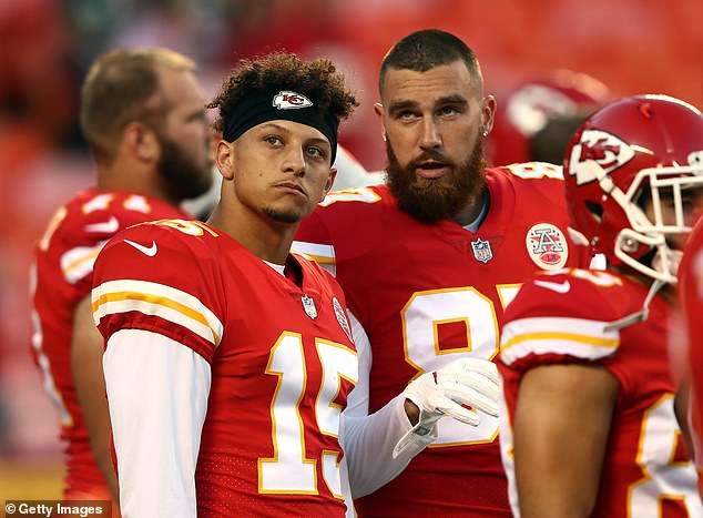 Patrick Mahomes and Travis Kelce 