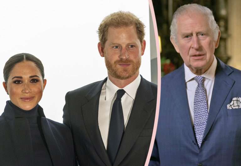 King Charles, Prince Harry and Meghan Markle 