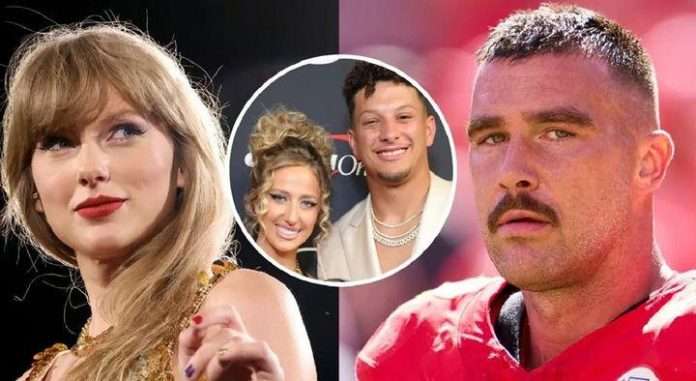 Taylor Swift, Travis Kelce, Patrick Mahomes and Brittany Mahomes