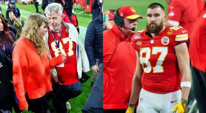 Ed Kelce, Travis Kelce and Taylor Swift