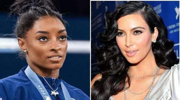 Kim Kardashian and Simone Biles