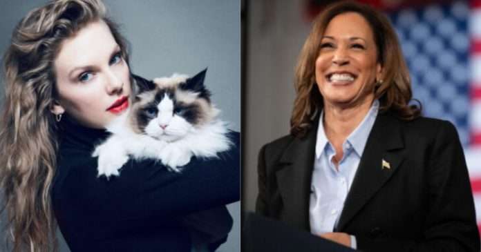 Taylor Swift and Kamala Harris