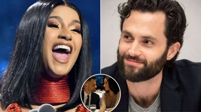 Penn Badgley and Cardi B